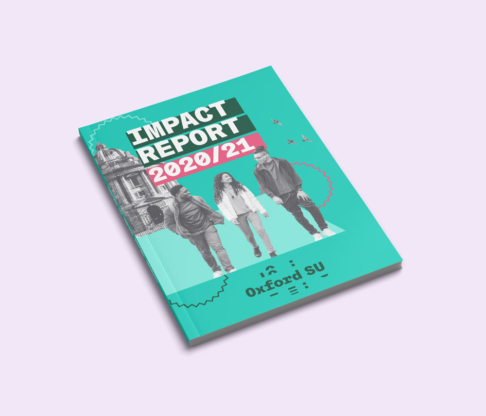 student union impact report brochure jessica augarde design