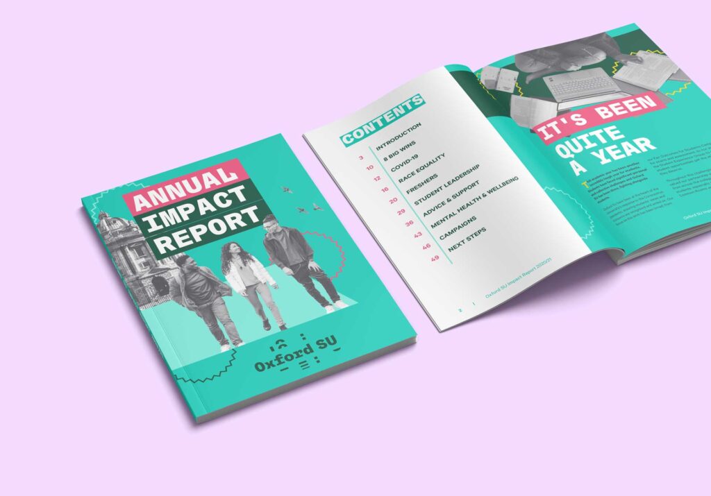 student union impact report design