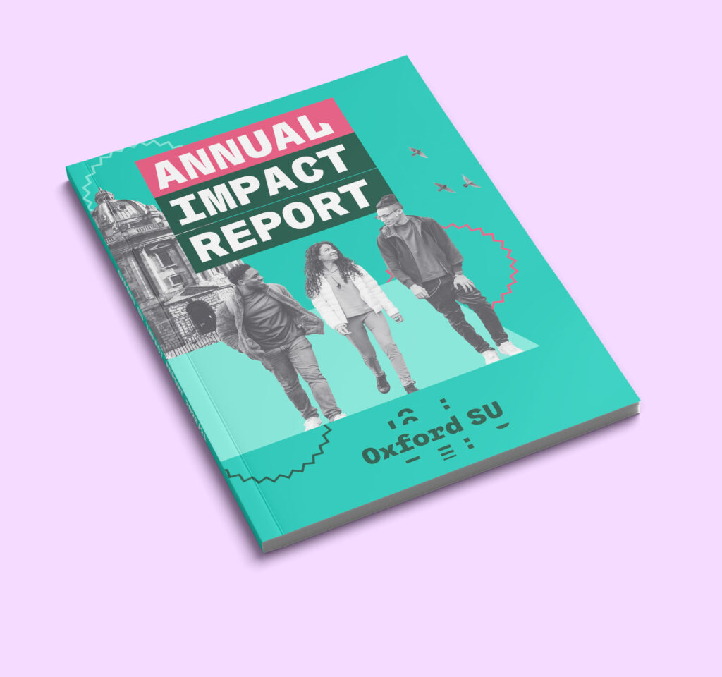 student union impact report graphic design