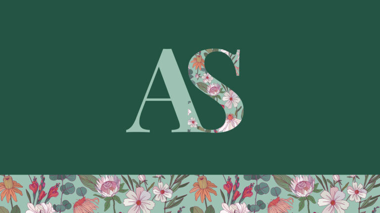 Ali Swanton Brand Identity: Floral Monogram