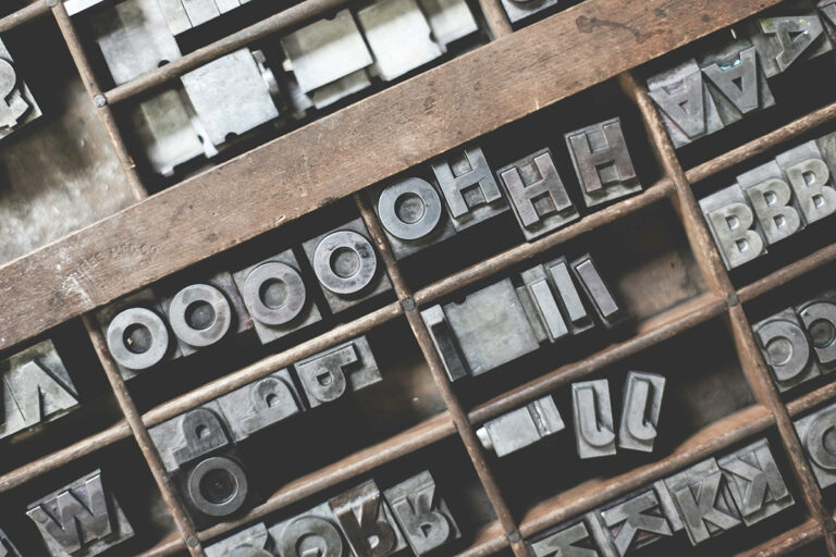 Photo of letterpress wooden letter blocks